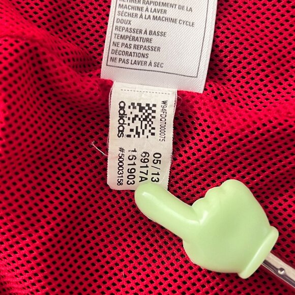 Adidas ClimaProof NC State University Zip Windbreaker Jacket XL Hood Black Red - Picture 9 of 14